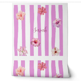 Papel Pintado Cuaderno floral de acuarela de lavanda personaliza