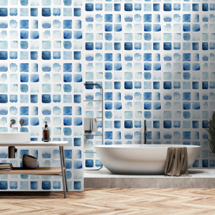 Papel Pintado Cuadrados de acuarela de modernidad minimalista