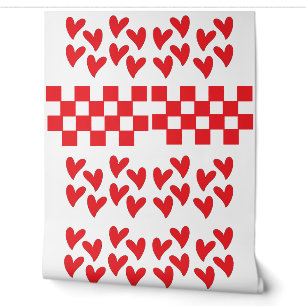 Papel Pintado Cuadrados de corazones y damas
