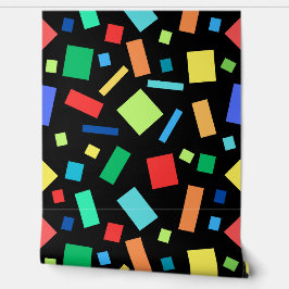 Papel Pintado Cuadrados geométricos y rectángulos coloridos niño