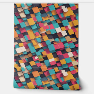 Papel Pintado Cuadrados gigantes y coloridos