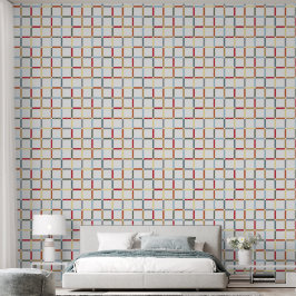 Papel Pintado Cuadrícula colorida con espacio negativo de inspir
