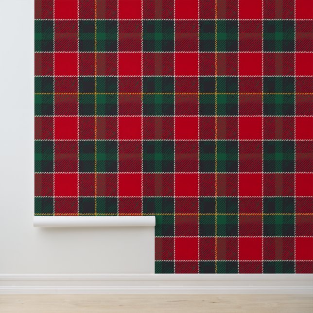 Papel Pintado Cuadro Escocés Rojo Clásico (Solicitud)