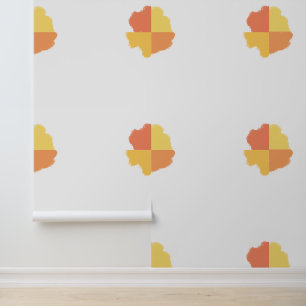 Papel Pintado Cuadros Naranja