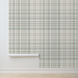 Papel Pintado Cuadros Verdes Beige Neutros