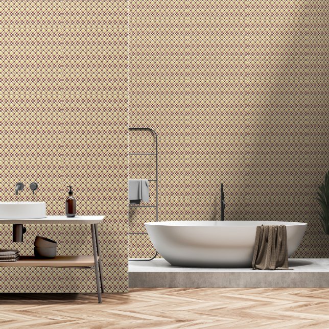 Papel Pintado  Cuadros Vichy a Cuadros  (Baño)