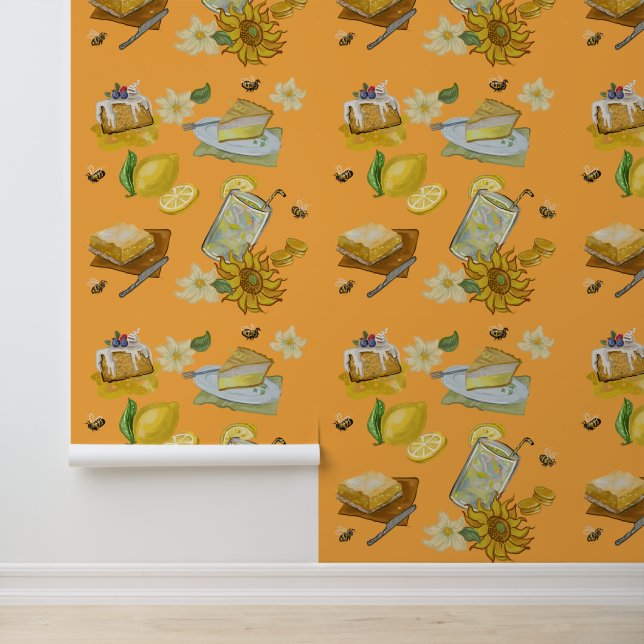 Papel Pintado cuando la vida te da limones patrón (Solicitud)
