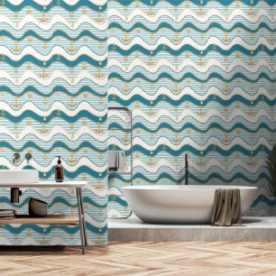 Papel Pintado Cuarto de baño náutico
