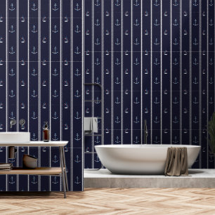 Papel Pintado Cuarto de baño náutico