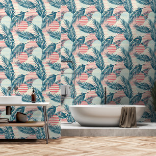 Papel Pintado Cuarto de baño tropical