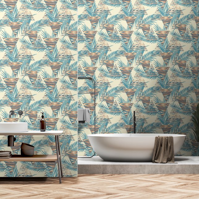 Papel Pintado Cuarto de baño tropical (Baño)