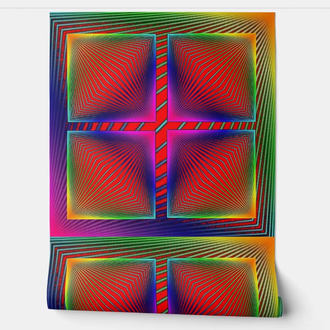 Papel Pintado Cubierta abstracta multicolor (Desenrollar)