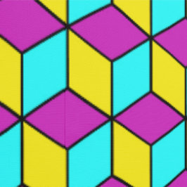 Papel Pintado CUBO CMYK cubos famosos patrón geométrico ilusión