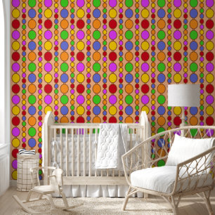 Papel Pintado Cuentas de Bebés Brillantes Marrones sobre Durazno