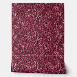 Papel Pintado Cuero de Burdeos Rústico