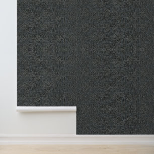 Papel Pintado Cuero Falso Gris Carbón Texturizado