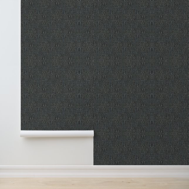 Papel Pintado Cuero Falso Gris Carbón Texturizado  (Solicitud)