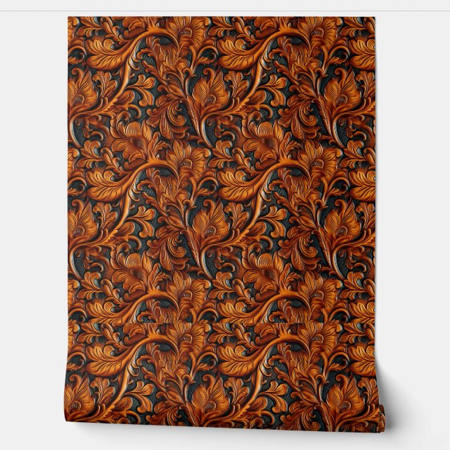 Papel Pintado Cuero negro rubio (Desenrollar)