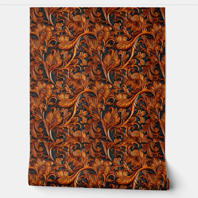 Papel Pintado Cuero negro rubio (Desenrollar)