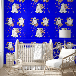 Papel Pintado Cuidada flor fantasma niños piel azul y palo
