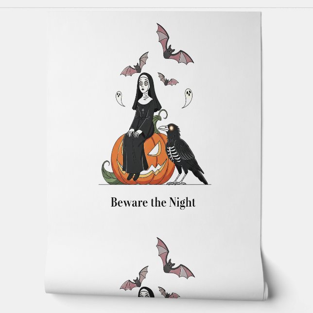 Papel Pintado Cuidado con la monja espeluznante de la noche (Desenrollar)