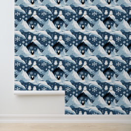 Papel Pintado Cuidados amigos árticos patrón palo y palo