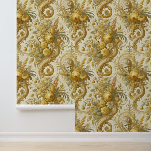 Papel Pintado Culpa del oro - Floral barroca