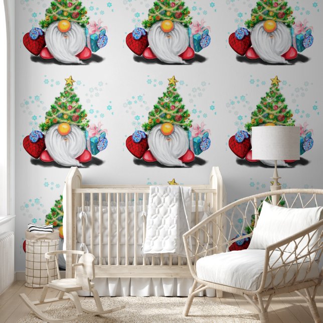 Papel Pintado Cúpula con Gorra y regalo de árbol de Navidad (Niños)