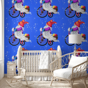 Papel Pintado Cúpula con Navidades en bicicleta y regalo