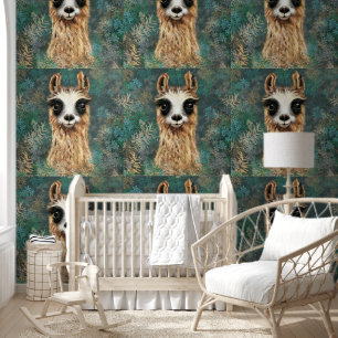 Papel Pintado Curiosa llama graciosa