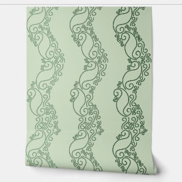 Papel Pintado Curved Ombre Stripes - Green
