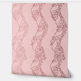 Papel Pintado Curved Ombre Stripes - Rosy - Pink