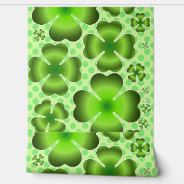 Papel Pintado Custom Green Lucky Clover Pattern Gift