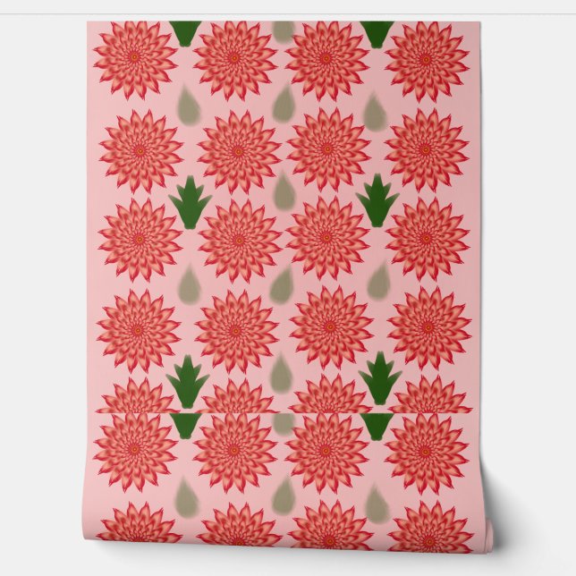 Papel Pintado Custom Spring Flower Women's Day Pattern (Desenrollar)