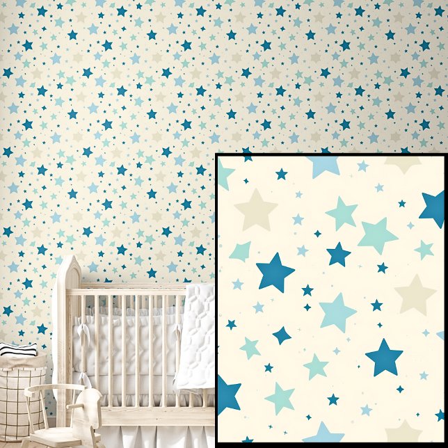 Papel Pintado Cute Aqua & Blue Stars (Subido por el creador)