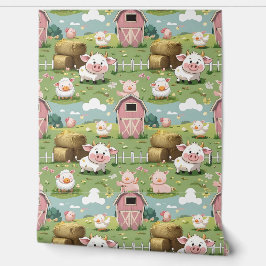 Papel Pintado Cute Barnyard Friends Peat and Stick