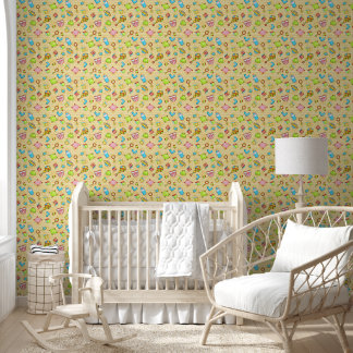 Papel Pintado Cute bebé niña necesita rattle Blocks Patrón amari