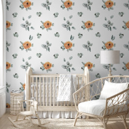 Papel Pintado Cute Boho Terracotta Floral & Greenery Nursery