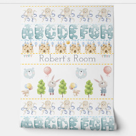 Papel Pintado Cute Bunny Bear pastel antistress