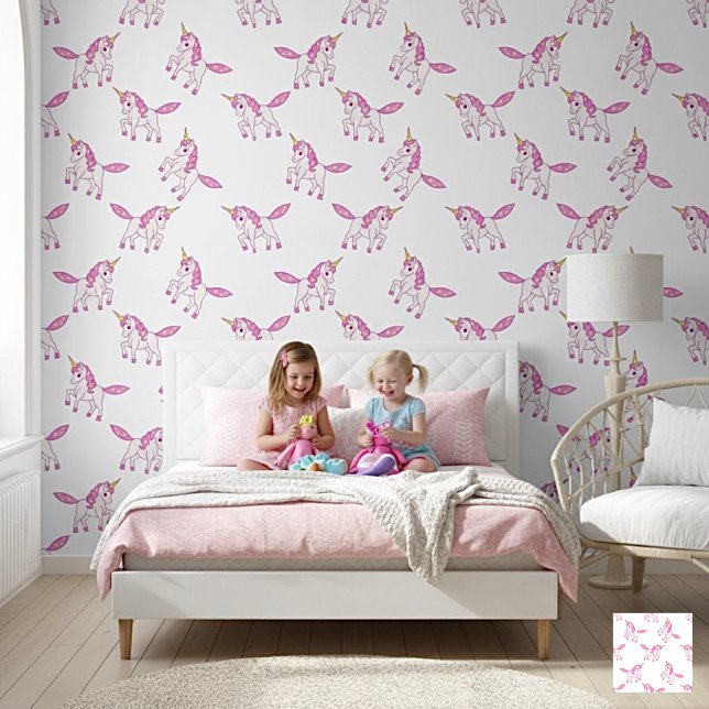 Papel Pintado Cute Cartoon Pink Unicorn (Subido por el creador)