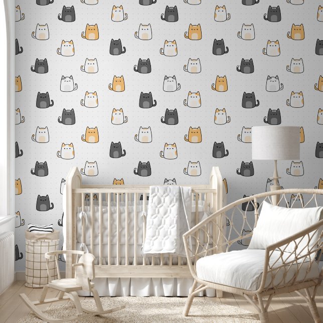 Papel Pintado Cute Cat Designs for Your Kid Room (Niños)