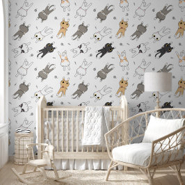 Papel Pintado Cute Cat pattern for Your Kid Room