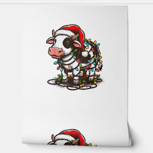Papel Pintado Cute Cow Xmas Niños Chica