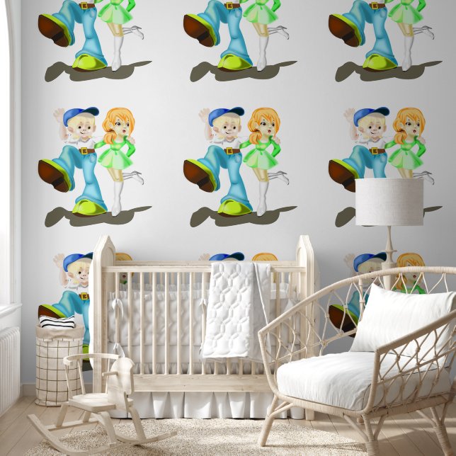 Papel Pintado Cute Cute Pareja Feliz (Niños)