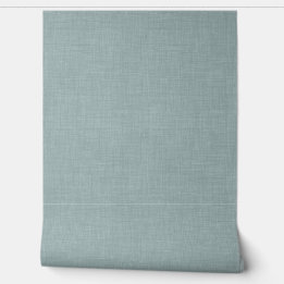 Papel Pintado Cute Dusty Teal Blue Linen Look Texture