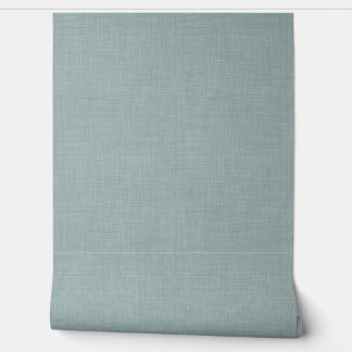 Papel Pintado Cute Dusty Teal Blue Linen Look Texture
