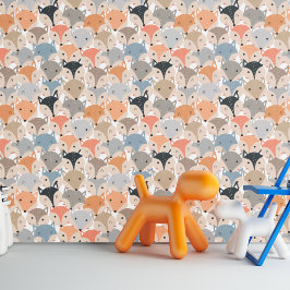 Papel Pintado Cute Forest Fox Baby Decoración
