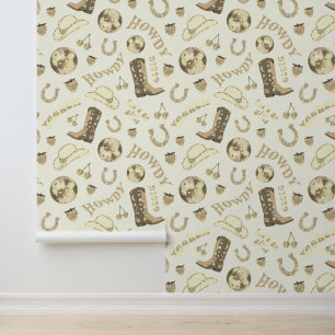 Papel Pintado Cute Girly Gold Beige Disco Cowgirl Estética