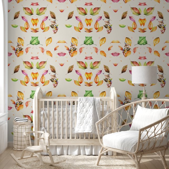 Papel Pintado Cute Goblins Leer Foliage multicolor (Niños)