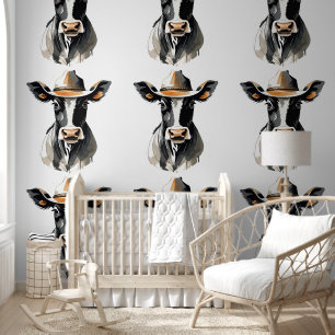 Papel Pintado Cute Holstein Cow Western Cowboy Tema
